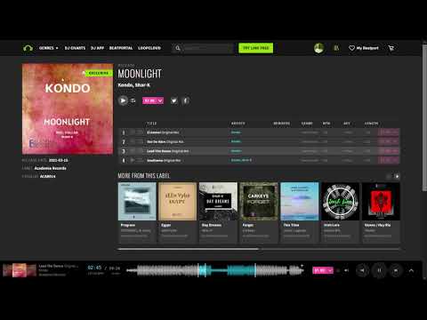 Moonlight EP by Kondo & Shar-K, on Academia Records is available at Beatport  [Deep house, Minimal]