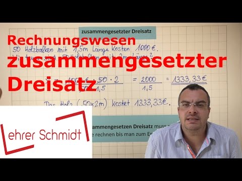 compound rule of three | accounting | commercial arithmetic | Lehrerschmidt