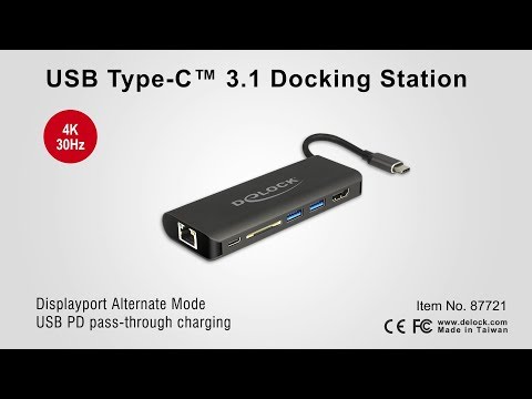 Stotis / replikatorius Delock 4K Dock USB-C (87721) video