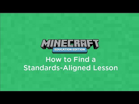 How to Find Standards Aligned Lessons in Minecraft: Education Edition