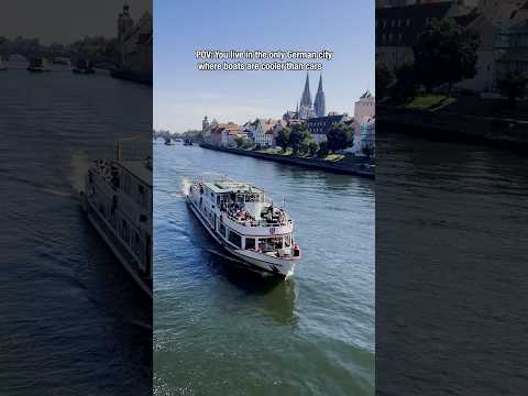 POV: You live in Regensburg where boats are cooler than cars #regensburg #donau #boats