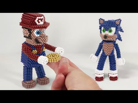 Super Mario Bros VS Monster Magnet, in the Kart Race | Magnetic Games