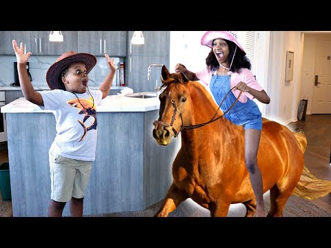 HORSE GOES WILD IN THE HOUSE AGAIN! - Shiloh and Shasha - Onyx Kids