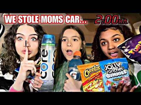 SNEAKING OUT ON A SCHOOL NIGHT *STOLE OUR MOMS CAR*
