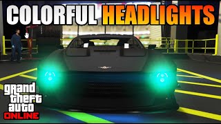 How to Change Headlights Color (Blue, Red, Pink, Purple & Green) in GTA 5 Online (PS/XBOX/PC)
