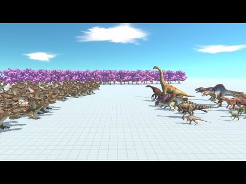 ALL DINOSAURS vs 50 FANTASY Units Animal Revolt Battle Simulator