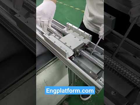 Linear motion: Ball screw, rail slider, aluminum frame #engplatform #linearmotion