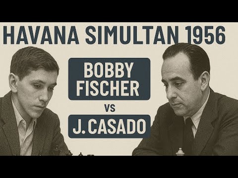 Bobby Fischer vs J. Casado ◉ Havana Simul 1956 | Battle Ends in a Draw