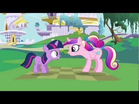 Twilight & Cadance - Sunshine, sunshine, ladybugs awake. Clap your hooves and do a little shake.