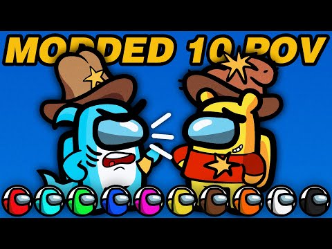 Sheriff v Sheriff Showdown! | Modded Among Us (10 players, ALL perspectives!)