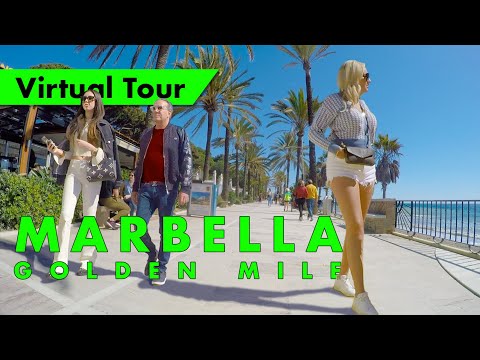 Marbella Golden Mile beachfront tour - Puerto Banús to Marbella Costa del Sol virtual cycle tour