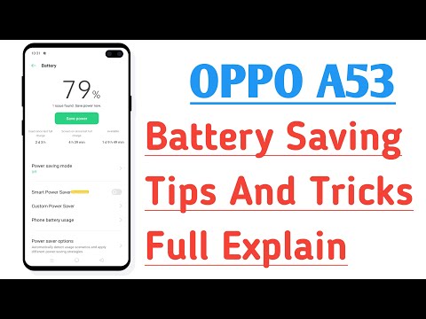 OPPO A53 Battery Saving Tips And Tricks Explain