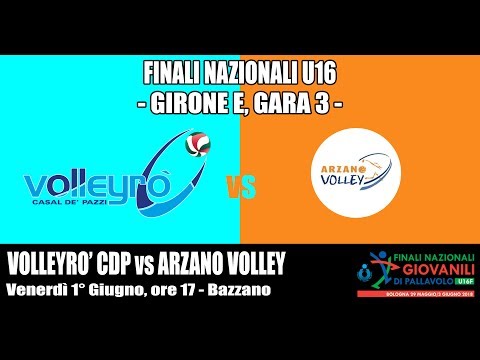 Ore 17.30 - Finali Nazionali U16: Volleyrò CDP / Arzano Volley