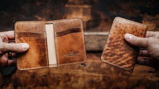 $500 HANDMADE WALLET using SHELL CORDOVAN || HYPER ASMR