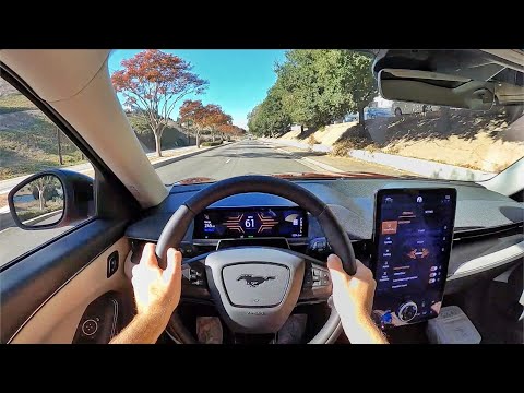 2021 Ford Mustang Mach-E Premium AWD Long Range POV Test Drive (3D Audio)(ASMR)