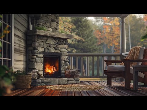 🔥 Fireplace ambience & Cozy Lo-fi  | Chill hop & 𝐋𝐨𝐟𝐢 beats to relax n study , chill out