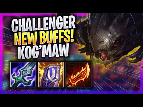 KOREAN CHALLENGER TRIES KOG'MAW WITH NEW BUFFS! - Korean Challenger Plays Kog'maw ADC vs Twitch!