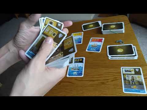 Port Royal board game - how to setup play and review * Amass Games * Pirates card push your luck fun