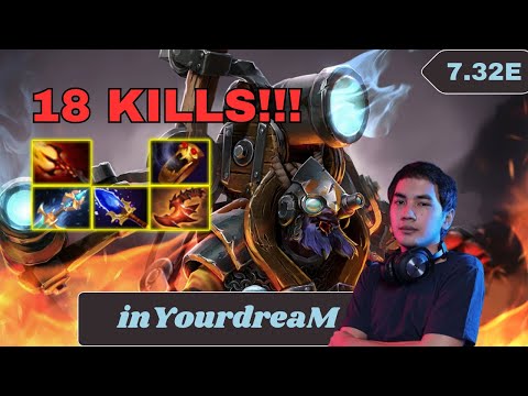 inYourdreaM Tinker Midlane 18 KILLS 0 DEATH!!MVP!! Gameplay Patch 7.32e - Dota 2 Full Match Gameplay