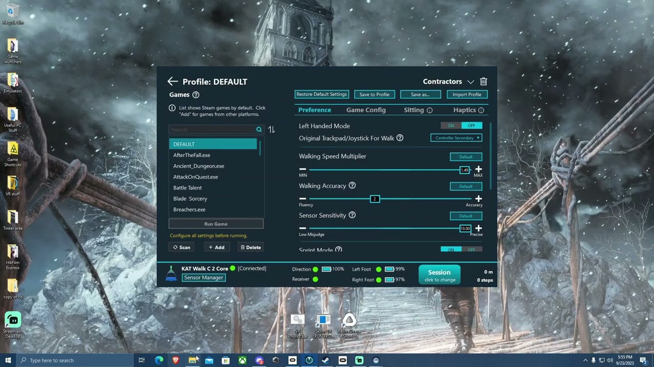 Katwalk C2 VR treadmill Full Beginner tutorial, software setup and troubleshooting.