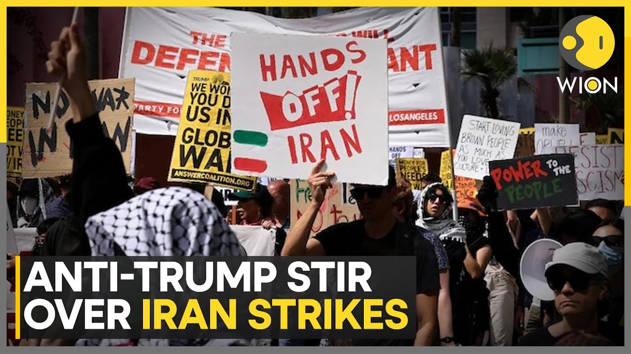 Anti-War Protests Flood US Cities After Strikes On Tehran's Nuclear Sites, 'Hands Off Iran' | WION