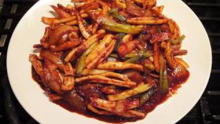 Stir-fried squid dish