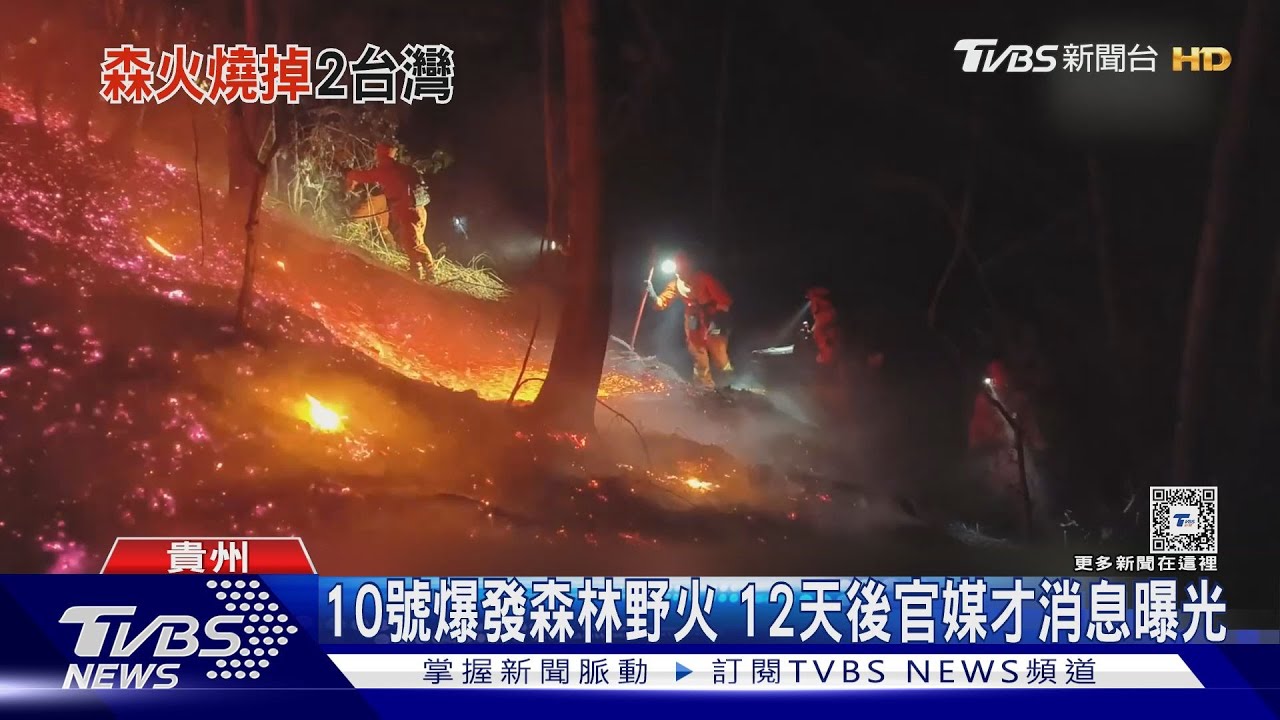 12天燒掉兩個台灣!大陸貴州森林野火 網民質疑官方封鎖新聞