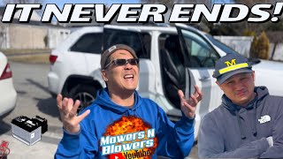 After 50,000 miles,  things start breaking!  2019 Jeep Cherokee Main & Auxiliary Battery Replacement