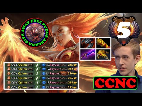 CCNC NEXT LEVEL LINA MACHINE GUN BUILD ABUSING PUCK MID LANE CRAZY PHYSICAL DAMAGE | DOTA2ORBS