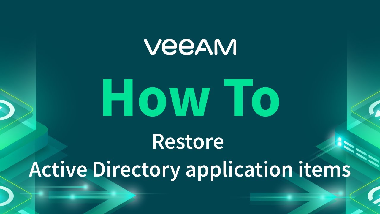 How to restore Active Directory application items video