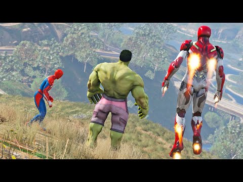 HOMEM ARANHA, HOMEM DE FERRO RESGATANDO O HULK! Ep 24 - GTA V