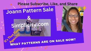 Joann & Simplicity.com Pattern Sale #patternsale #sales #shopping #patternstash #smallsewingchannel