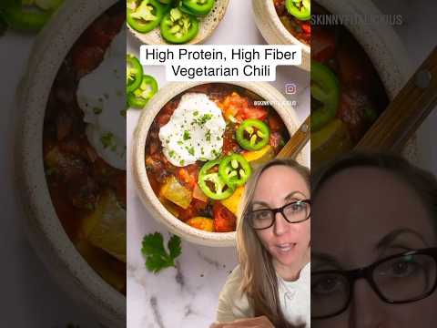 High Protein Vegetarian Chili #chili #vegetarian #highprotein
