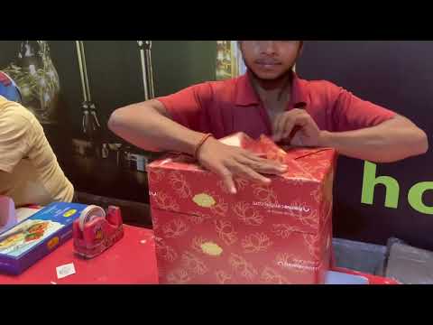 How to gift wrap a big box in simple way