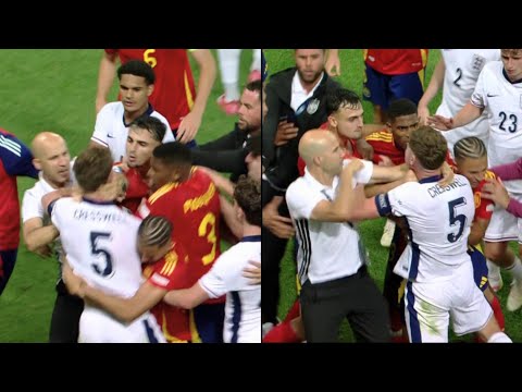 England vs Spain u21 Players Huge Fight at Full-Time 😳 | Euro 2025 U-21 Highlights