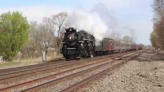 preview picture of video 'Nickel Plate 765 Westbound through Dunlap Indiana'