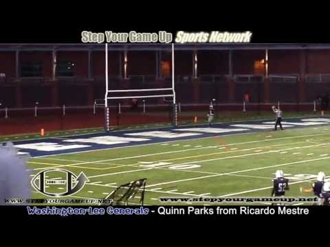 Washington-Lee's Quinn Parks' 77-yd TD catch from Ricardo Mestre vs. Hayfield.