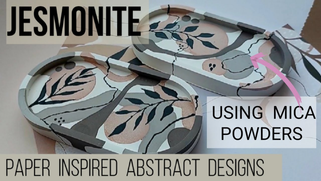 Abstract Jesmonite Design Inspired by Paper Pack