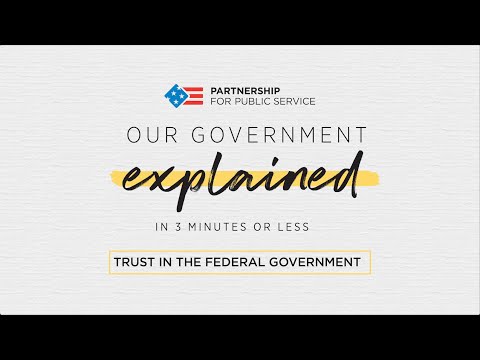 Our Government Explained (in 3 Minutes or Less): Trust in the Federal Government • Partnership for Public Service