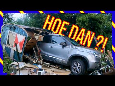 🚗 Auto knalt dwars door schuur én keet… HOE DAN?! 😱🚒 [KORT]