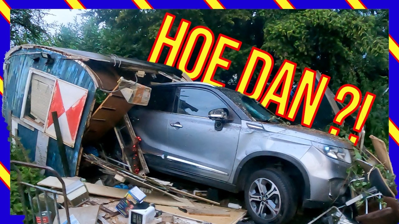 🚗 Auto knalt dwars door schuur én keet… HOE DAN?! 😱🚒 [KORT]