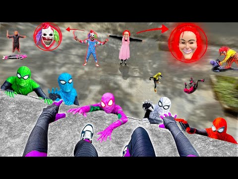 8 SPIDER-MAN Meet All Serbian Dancing In The Abandoned Area - Season 1 ( FLife Action POV Story )