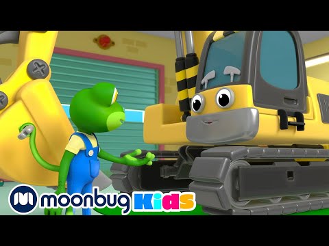 Eric the Excavator's Service | Cars, Trucks & Vehicles Cartoon | Moonbug Kids