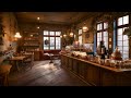 Warm Winter Cozy Coffee Shop Ambience with Quiet Jazz Music for Relax, Sleep, Study - 24/7