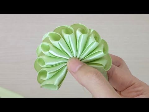 Super Easy Ribbon Flower Making - Hand Embroidery Amazing Trick with Ribbon - DIY Craft Ideas