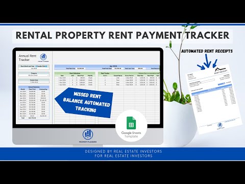 Tenant Rent Payment Tracker for Rental Properties - Spreadsheet - Google Sheets Template (Updated!)