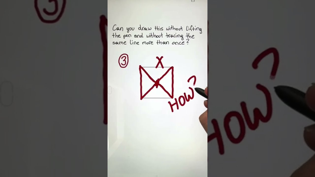 Trace without lifting pen #puzzle #quiz #art 🎨🧩 #shorts