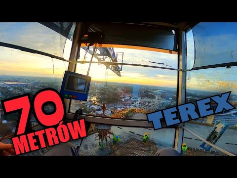 Żuraw Wieżowy - betonowanie stropu z pojemnika.