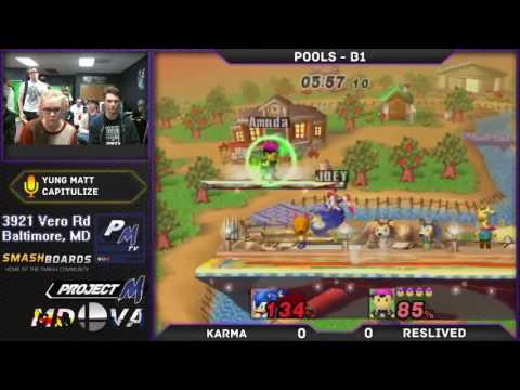 SDPM - Reslived (Ness) vs Karma (Sonic) - Pools B1 - Smash Project M PM
