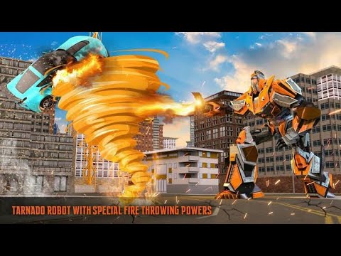 Tornado Robot Car Battle | Real Robot Car Simulator | Chari Games